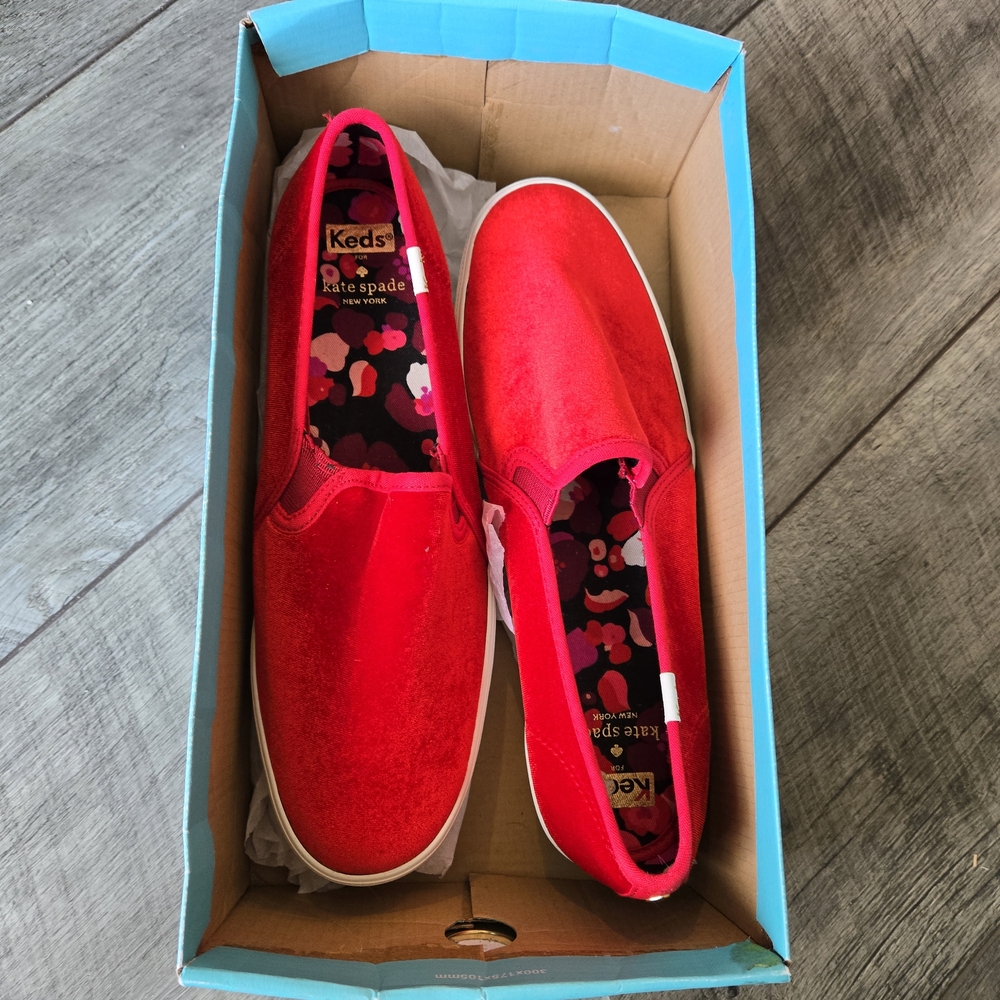 Kate Spade Red Slip-On Sneakers - Picture 3 of 5